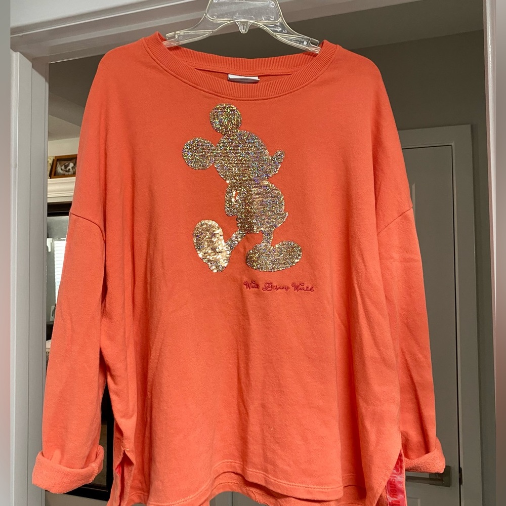 XL Sequin Mickey lightweight sweatshirt